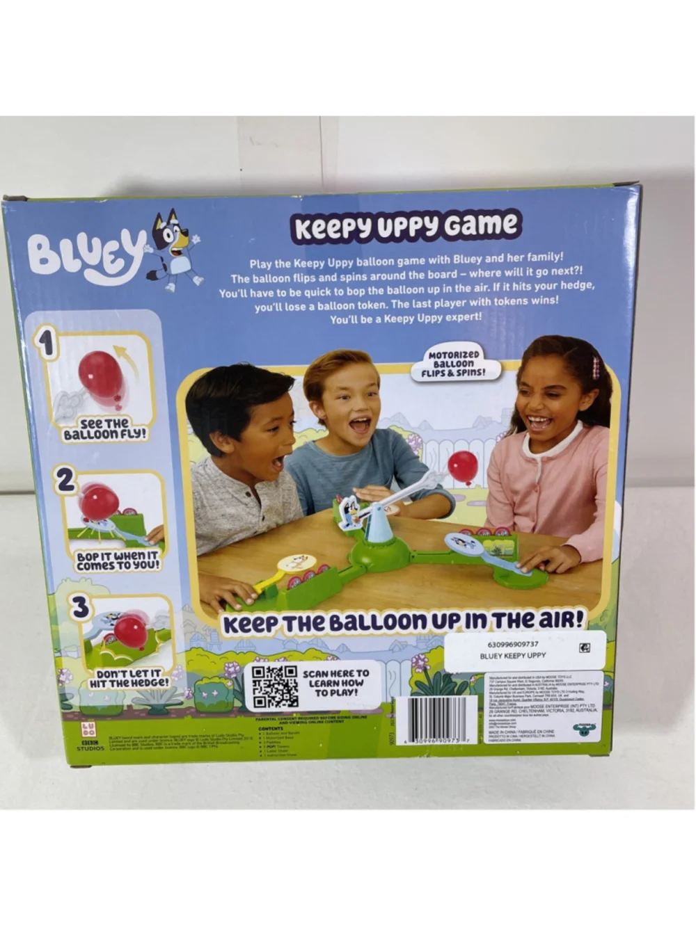 NEW Bluey Keepy Uppy Motorized Balloon Tabletop Game Kids Family Fun